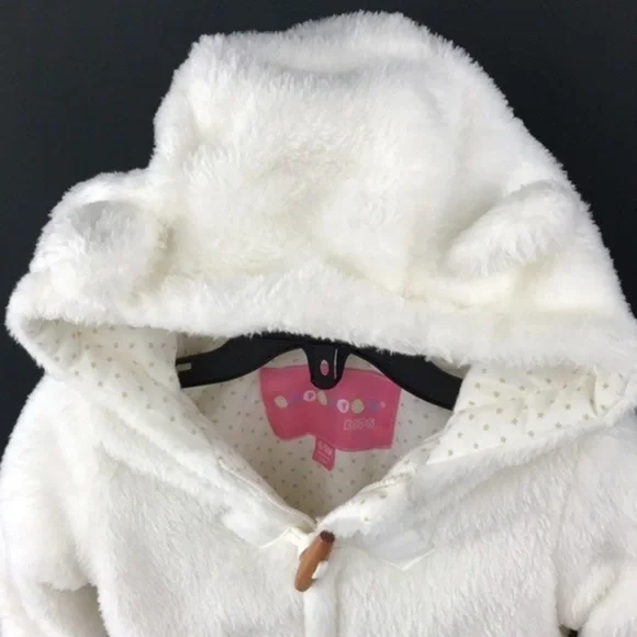 Wippette - Baby White fake fur Snowsuit. SZ:3-6M, 6-9MNWT